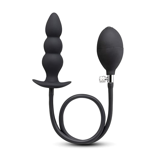 B-Vibe - Beaded Inflatable Anal Plug with HandPump (Black) BV1023 Durio.sg