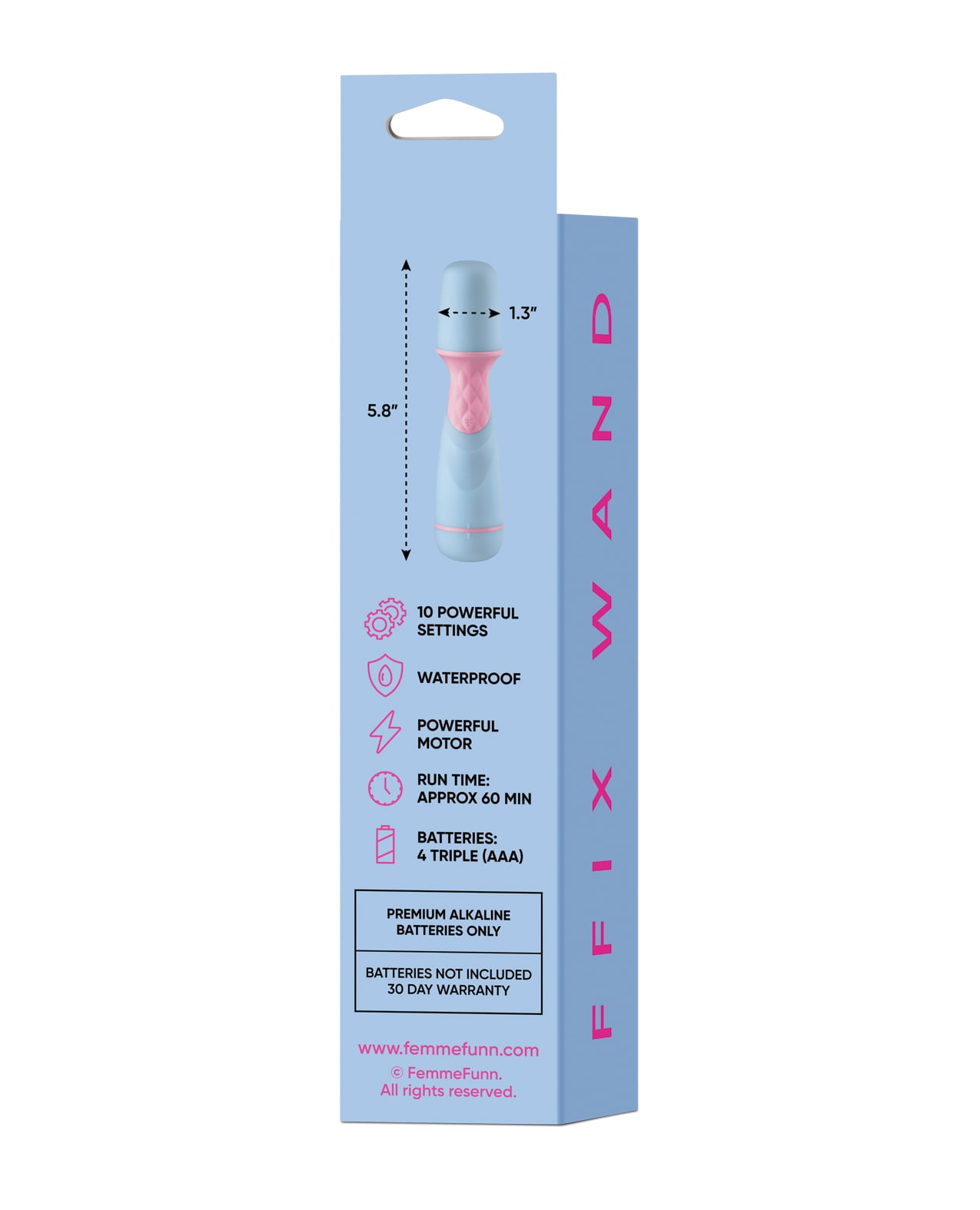 Femme Funn - Ffix Mini Wand Massager (Blue) - Blue