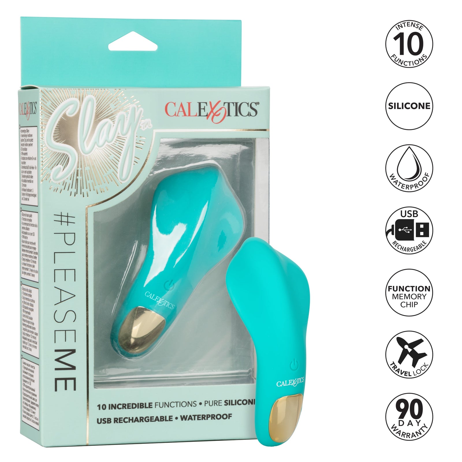 CalExotics - Slay #PleaseMe Rechargeable Clitoral Vibrator (Green) - Green