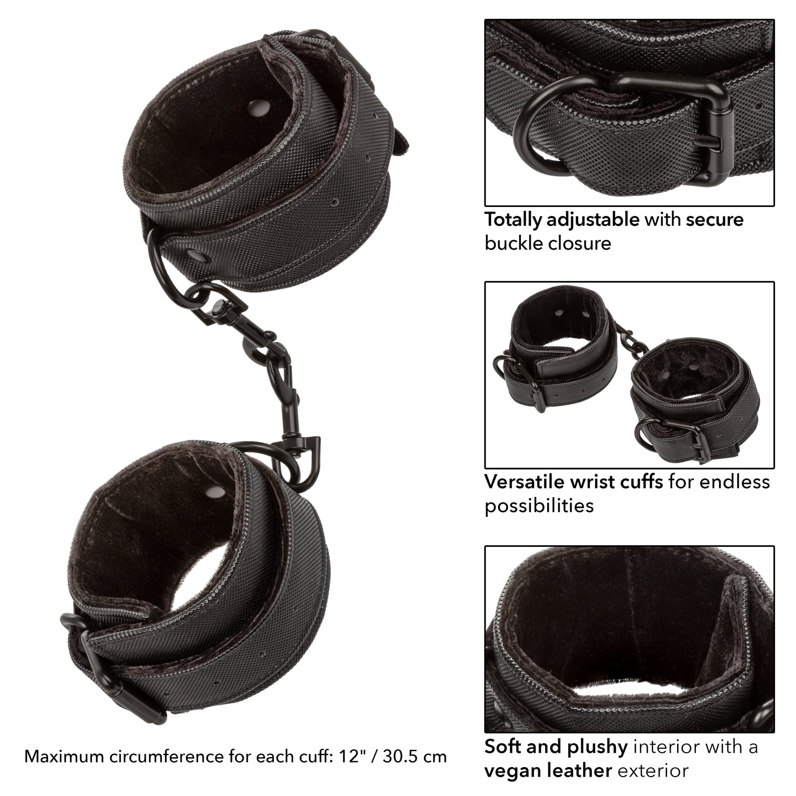 CalExotics - Boundless Wrist Cuffs (Black) - Black