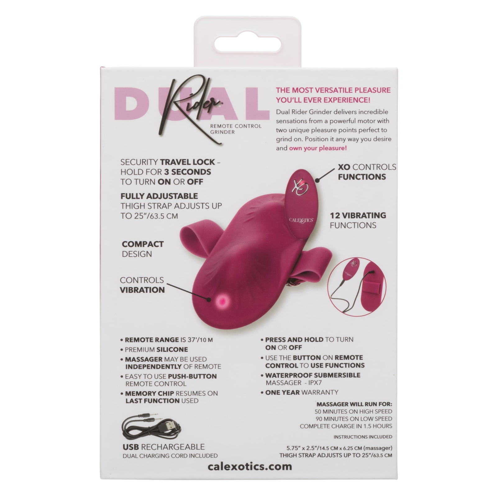 CalExotics - Dual Rider Remote-Control Wearable Couples Vibrator (Red) - Red