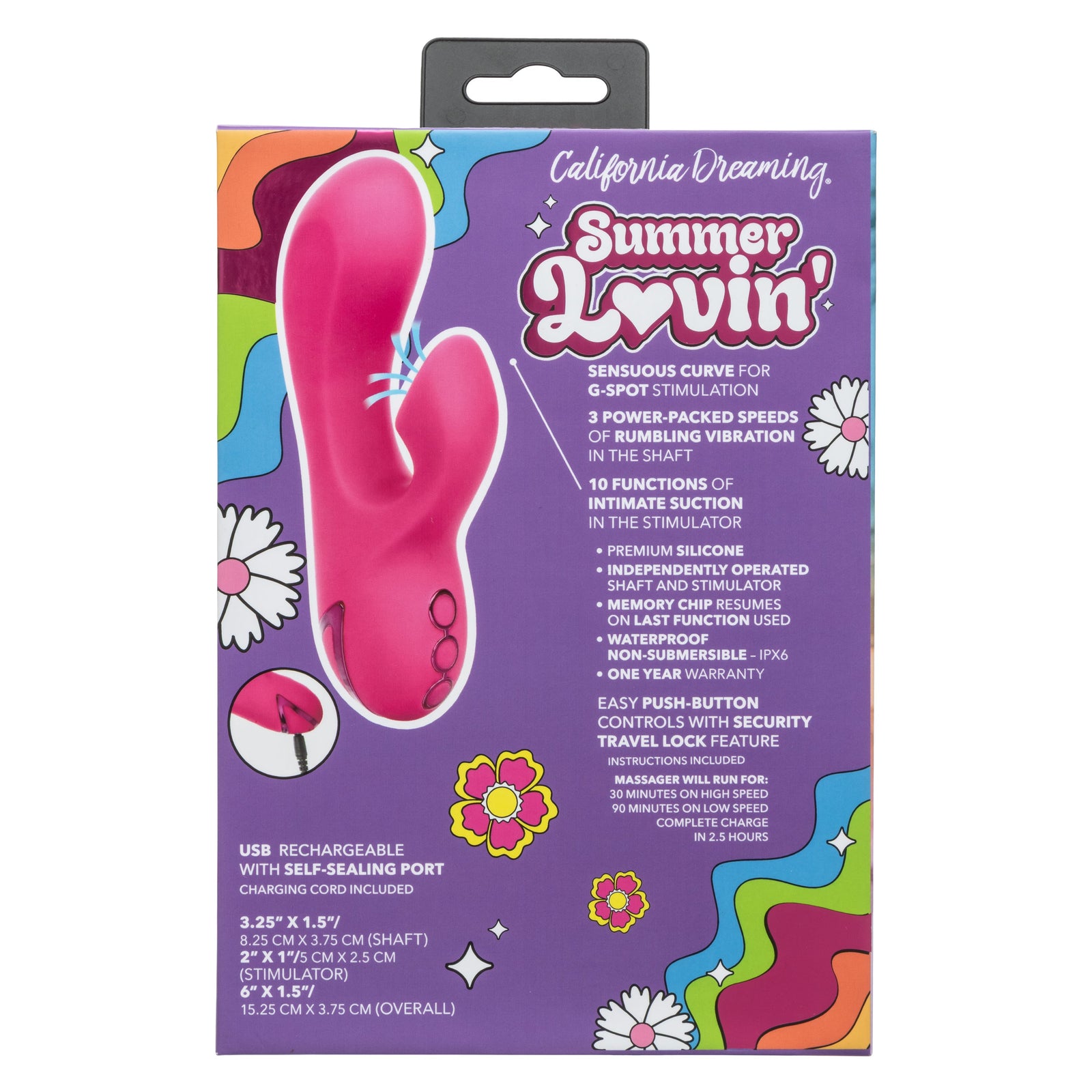 CalExotics - Summer Lovin’ Venice Beach Clitoral Vibrator (Pink) - Pink