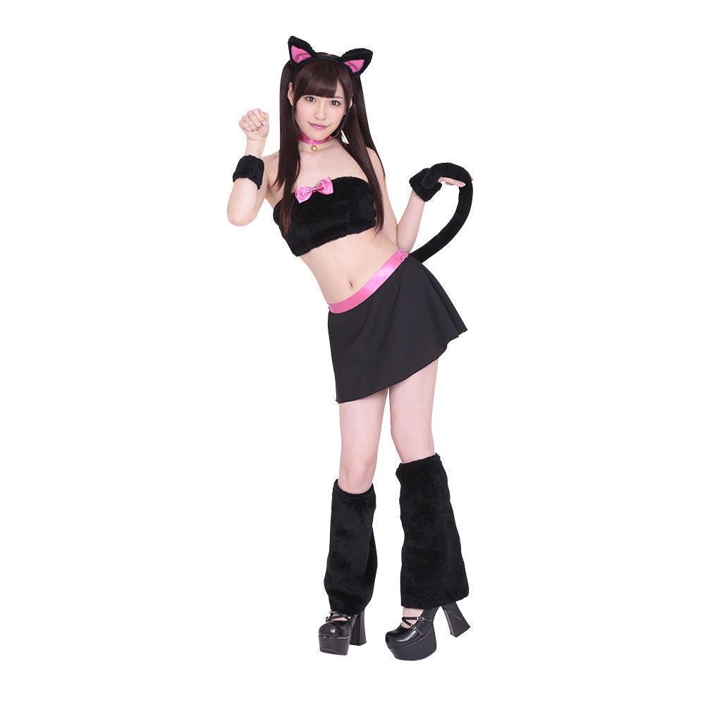 A&T - Pussy Cat Costume (Black) - Costumes Durio.sg