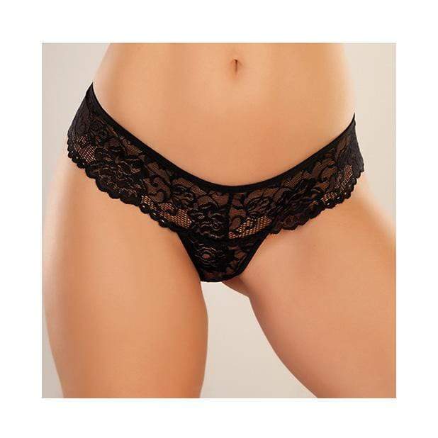 Allure Lingerie - Adore Chiqui Love Thong O/S (Black) - Panties Durio.sg