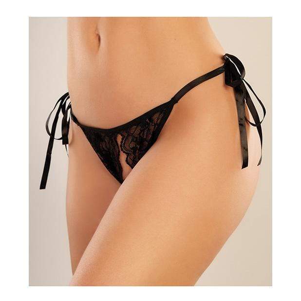 Allure Lingerie - Adore Lolita Panty O/S (Black) - Crotchless Panties Durio.sg