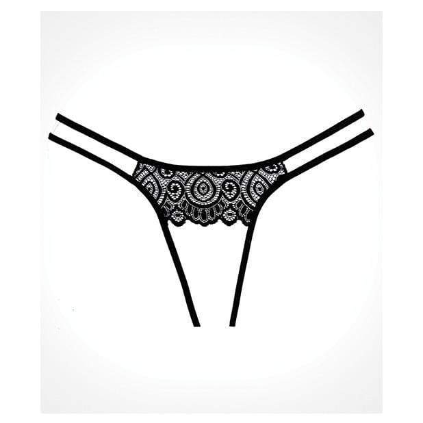 Allure Lingerie - Adore Lovestruck Panty O/S (Black) - Crotchless Panties Durio.sg