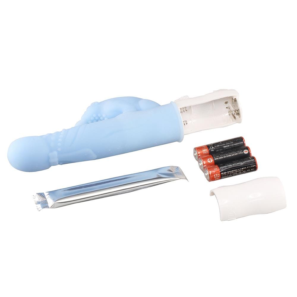 Aqua Classic - Purufuwa Textured Rabbit Vibrator (Blue) - Rabbit Dildo (Vibration) Non Rechargeable Durio.sg