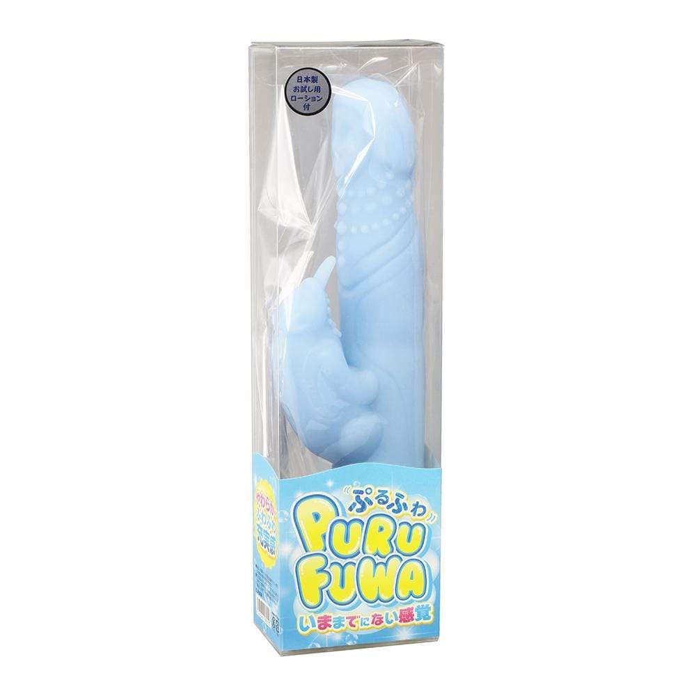Aqua Classic - Purufuwa Textured Rabbit Vibrator (Blue) - Rabbit Dildo (Vibration) Non Rechargeable Durio.sg