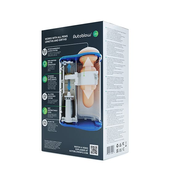 Autoblow - A.I+ Machine Hands Free App-Controlled Masturbator (White) - Masturbator (Hands Free) AC Powered Durio.sg