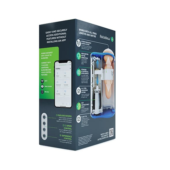 Autoblow - A.I+ Machine Hands Free App-Controlled Masturbator (White) - Masturbator (Hands Free) AC Powered Durio.sg