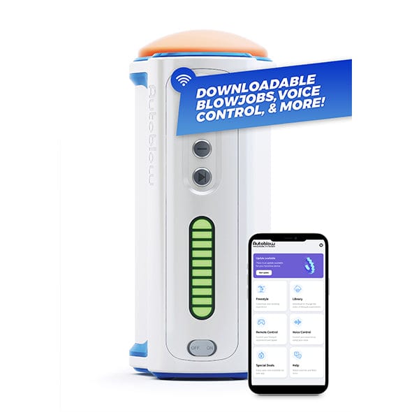 Autoblow - A.I+ Machine Hands Free App-Controlled Masturbator (White) - Masturbator (Hands Free) AC Powered Durio.sg