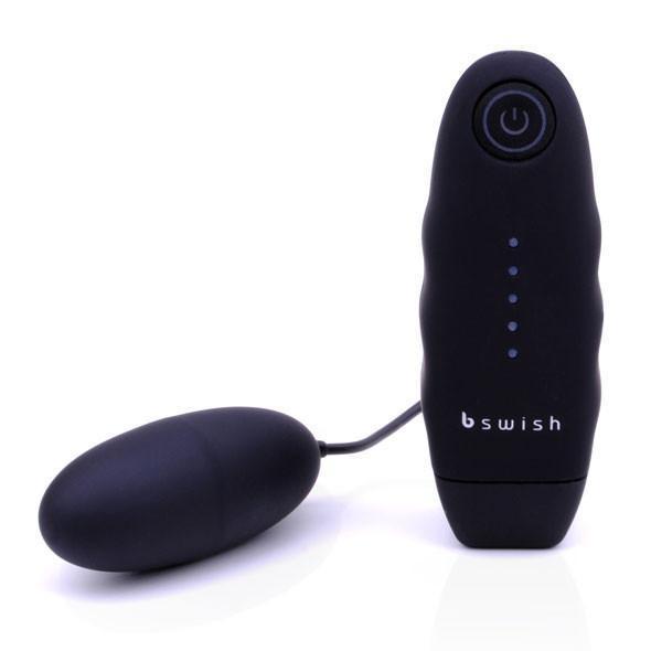 B Swish - Bnaughty Classic Egg Vibrator (Black) - Wired Remote Control Egg (Vibration) Non Rechargeable Durio.sg