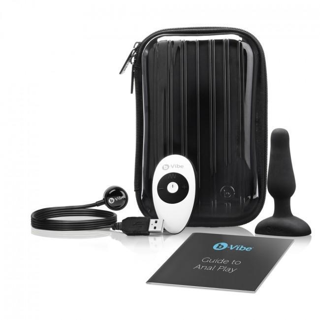 B-Vibe - Novice Remote Control Rechargeable Anal Plug (Black) - Remote Control Anal Plug (Vibration) Rechargeable Durio.sg