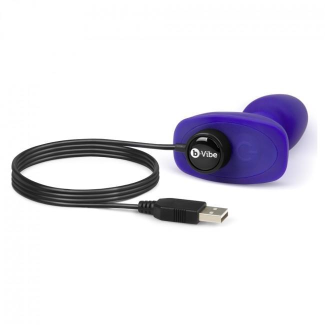 B-Vibe - Rimming Remote Control Vibrating Anal Plug Petite (Purple) - Remote Control Anal Plug (Vibration) Rechargeable Durio.sg