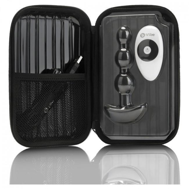 B-Vibe - Triplet Remote Control Rechargeable Anal Beads (Black) - Anal Beads (Vibration) Rechargeable Durio.sg