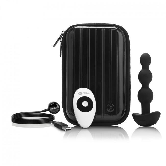 B-Vibe - Triplet Remote Control Rechargeable Anal Beads (Black) - Anal Beads (Vibration) Rechargeable Durio.sg