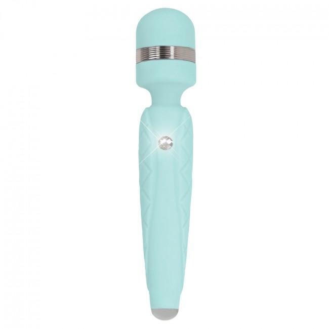 BMS - Pillow Talk Cheeky Luxurious Wand Massager (Blue) - Wand Massagers (Vibration) Rechargeable Durio.sg