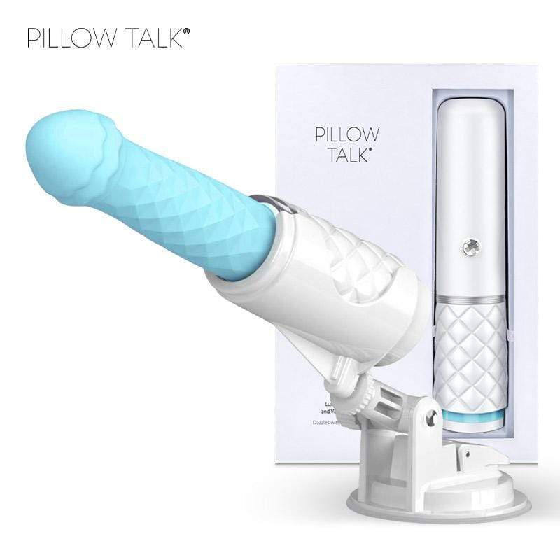 BMS - Pillow Talk Feisty Hands Free Thrusting Sex Machine (Teal) - G Spot Dildo (Vibration) Rechargeable Durio.sg