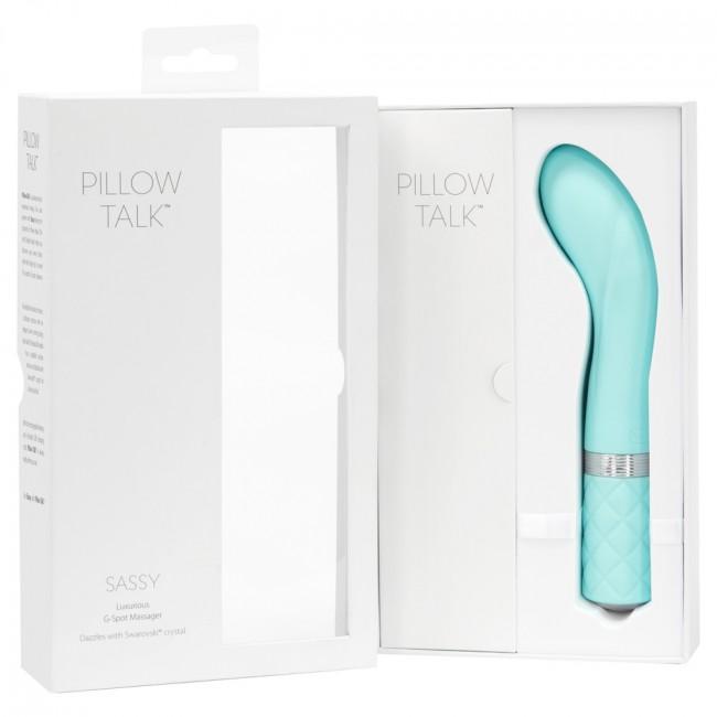 BMS - Pillow Talk Sassy Luxurious G Spot Vibrator (Blue) - G Spot Dildo (Vibration) Rechargeable Durio.sg