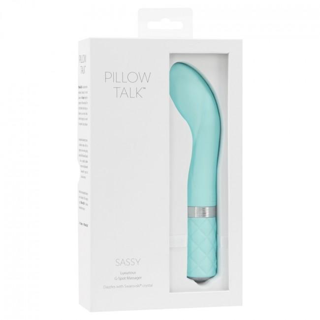 BMS - Pillow Talk Sassy Luxurious G Spot Vibrator (Blue) - G Spot Dildo (Vibration) Rechargeable Durio.sg