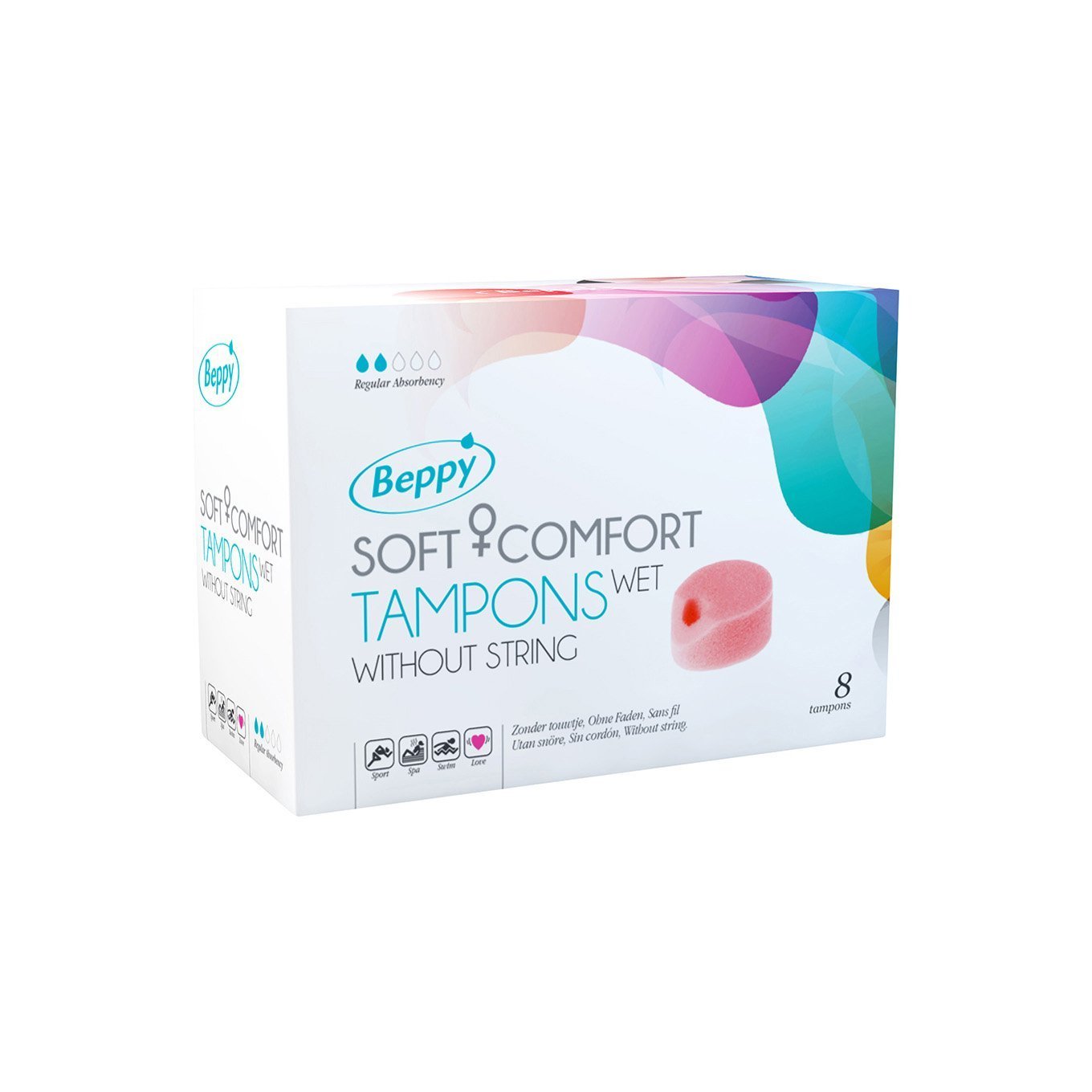 Beppy - Soft Comfort Tampons Without String 8 Pieces (Wet) - Tampons Durio.sg