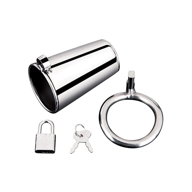 Blue Line - Ultimate Cock Tease Chastity Cock Cage (Silver) - Metal Cock Cage (Non Vibration) Durio.sg