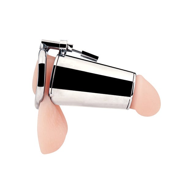 Blue Line - Ultimate Cock Tease Chastity Cock Cage (Silver) - Metal Cock Cage (Non Vibration) Durio.sg