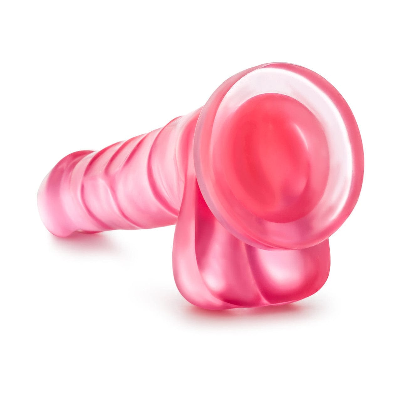 Blush Novelties - B Yours Sweet n Hard 4 Realistic Dildo with Balls 7" (Pink) - Realistic Dildo with suction cup (Non Vibration) Durio.sg