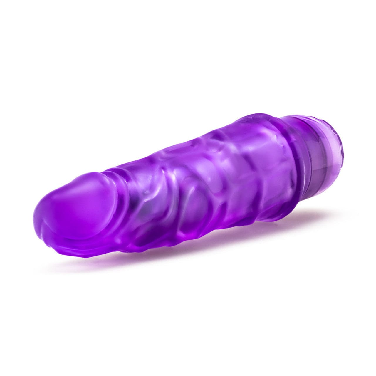 Blush Novelties - B Yours Vibe 3 Dildo Vibrator (Purple) - Realistic Dildo w/o suction cup (Vibration) Non Rechargeable Durio.sg