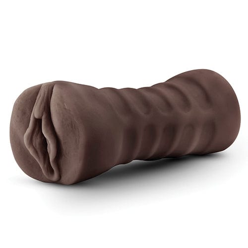 Blush Novelties - Hot Chocolate Alexis Vibrating Stroker Masturbator (Chocolate) - Masturbator Vagina (Vibration) Non Rechargeable Durio.sg