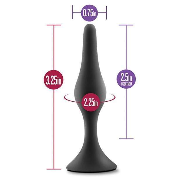 Blush Novelties - Luxe Beginner Anal Plug Small (Black) - Anal Plug (Non Vibration) Durio.sg