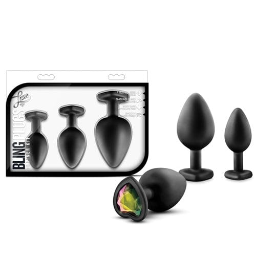 Blush Novelties - Luxe Bling Anal Plugs Training Kit (Black) - Anal Kit (Non Vibration) Durio.sg