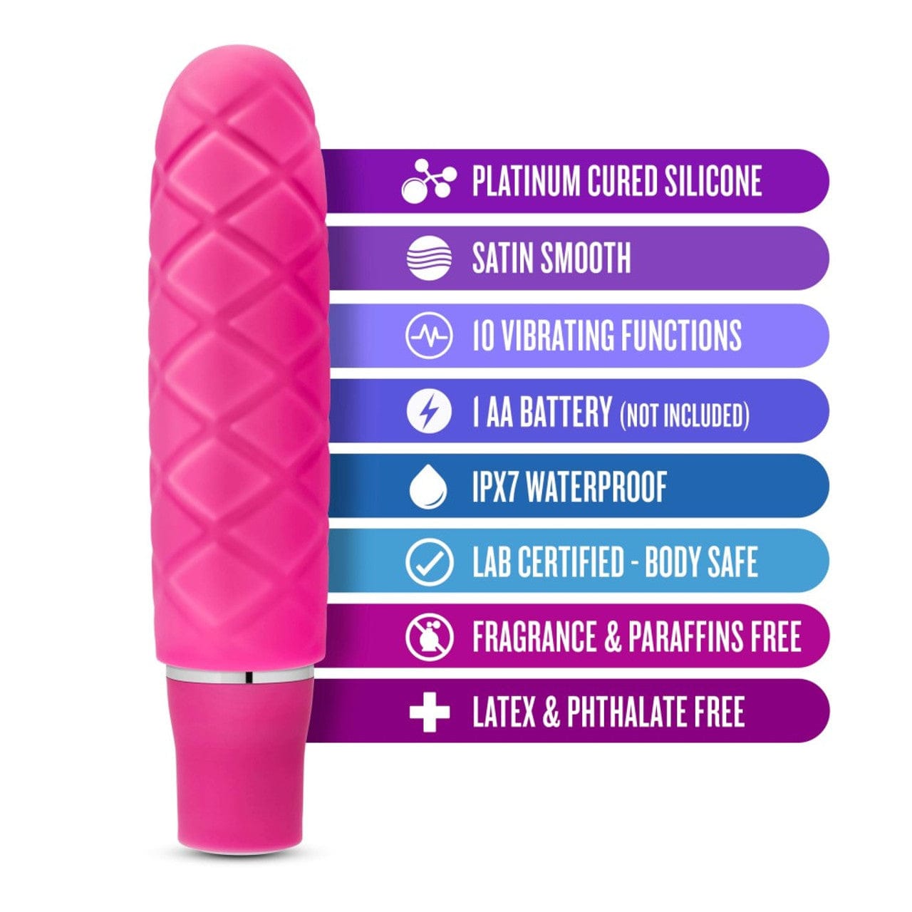 Blush Novelties - Luxe Cozi Mini Stimulator Bullet Vibrator (Fuchsia) - Bullet (Vibration) Non Rechargeable Durio.sg