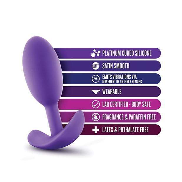 Blush Novelties - Luxe Wearable Vibra Slim Anal Plug Medium (Purple) - Anal Plug (Non Vibration) Durio.sg