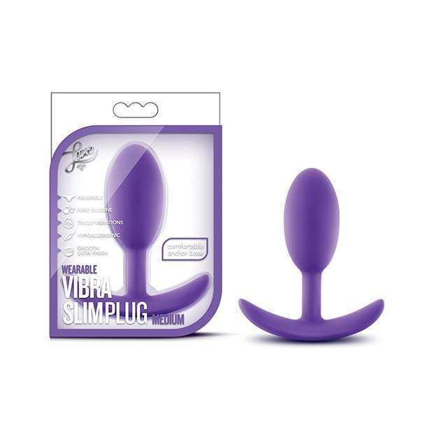Blush Novelties - Luxe Wearable Vibra Slim Anal Plug Medium (Purple) - Anal Plug (Non Vibration) Durio.sg