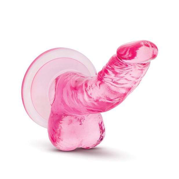 Blush Novelties - Naturally Yours 4" Mini Cock (Pink) - Realistic Dildo with suction cup (Non Vibration) Durio.sg