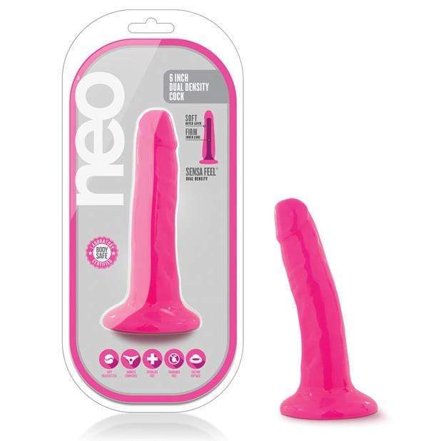 Blush Novelties - Neo Dual Density 6" (Pink) - Realistic Dildo with suction cup (Non Vibration) Durio.sg