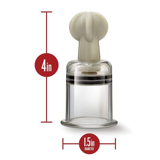 Blush Novelties - Temptasia Clit and Nipple Large Twist Suckers Set of 2 (Clear) - Nipple Pumps (Non Vibration) Durio.sg