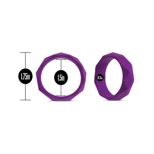 Blush Novelties - Wellness Geo C Ring (Purple) - Silicone Cock Ring (Non Vibration) Durio.sg