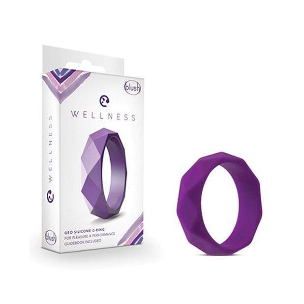 Blush Novelties - Wellness Geo C Ring (Purple) - Silicone Cock Ring (Non Vibration) Durio.sg