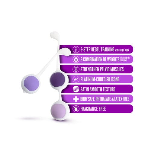 Blush Novelties - Wellness Progressive Kegel Training Kit (Purple) - Kegel Balls (Non Vibration) Durio.sg