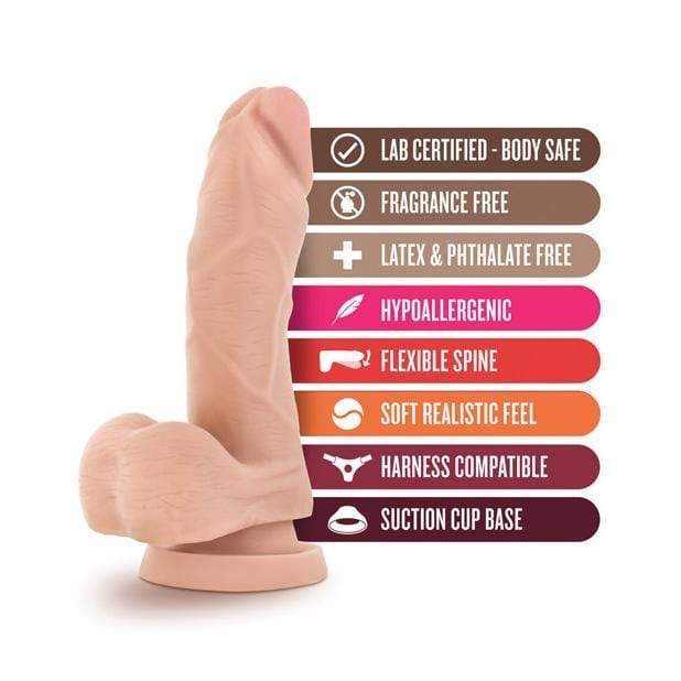 Blush Novelties - X5+ Cock w/Flexible Spine 5" (Beige) - Realistic Dildo with suction cup (Non Vibration) Durio.sg