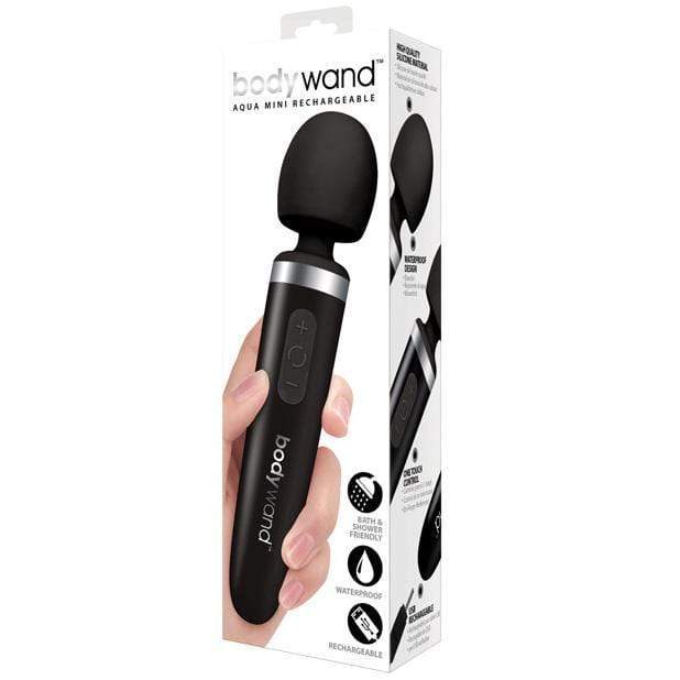 Bodywand - Aqua Mini Rechargeable Wand Massager (Black) - Wand Massagers (Vibration) Rechargeable Durio.sg