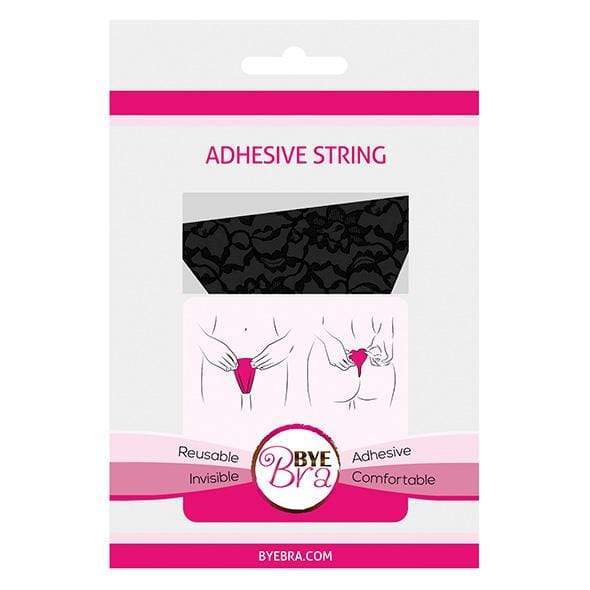 Bye Bra - Adhesive Invisible G String Lace O/S (Black) - Panties Durio.sg