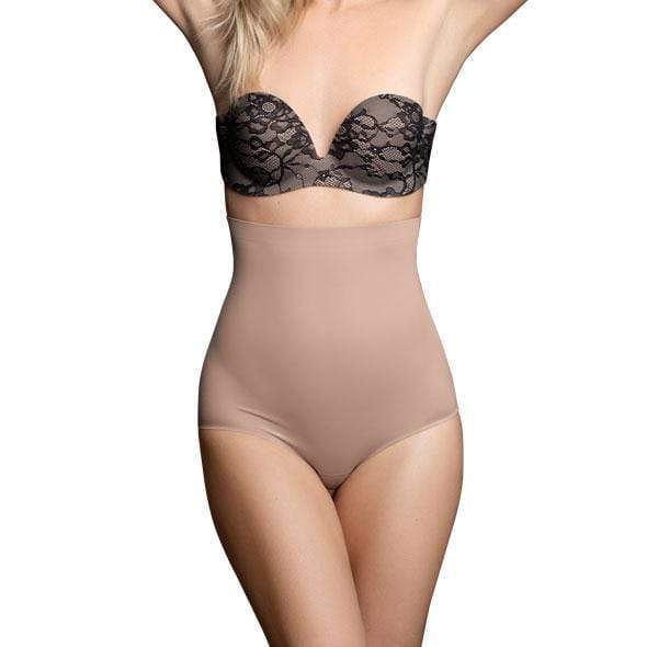 Bye Bra - Invisible High Waist Brief M (Beige) - Shapewear Durio.sg