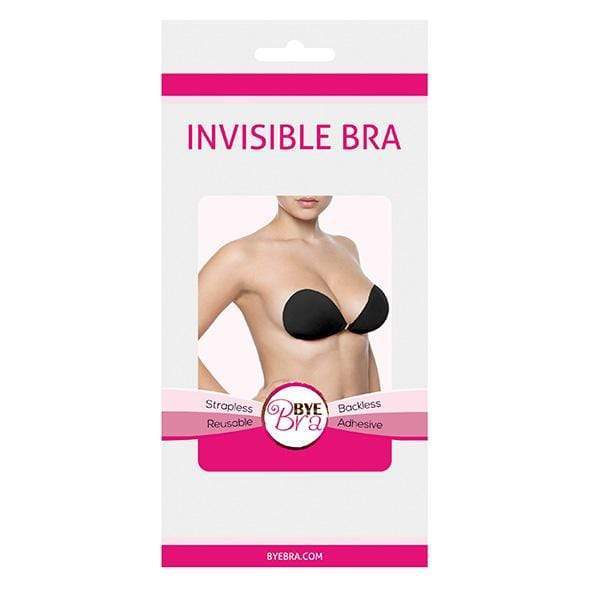 Bye Bra - Invisible Strapless Reusable Bra Cup B (Black) - Adhesive Bras Durio.sg