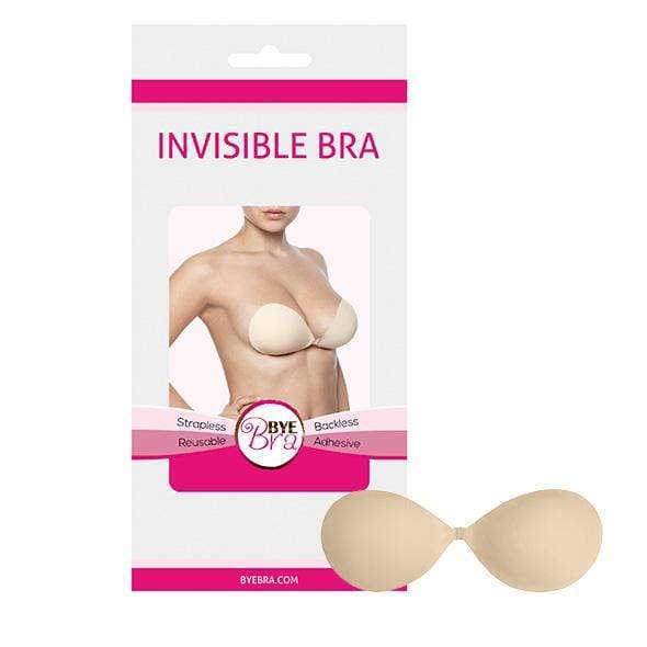 Bye Bra - Invisible Strapless Reusable Bra Cup C (Beige) - Adhesive Bras Durio.sg