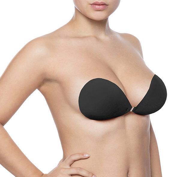 Bye Bra - Invisible Strapless Reusable Bra Cup C (Black) - Adhesive Bras Durio.sg