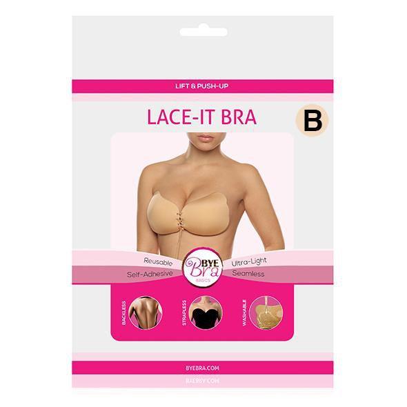 Bye Bra - Lace and Push Up Lace-It Bra Cup B (Nude) - Costumes Durio.sg