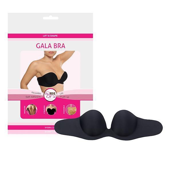 Bye Bra - Lift and Shape Gala Bra Cup B (Black) - Adhesive Bras Durio.sg